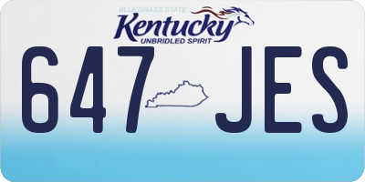 KY license plate 647JES