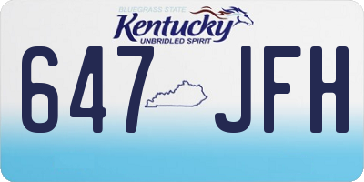 KY license plate 647JFH