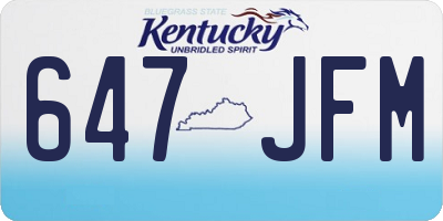 KY license plate 647JFM