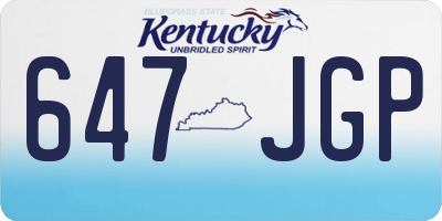 KY license plate 647JGP