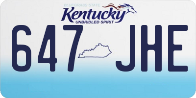 KY license plate 647JHE
