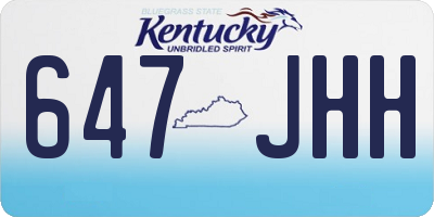 KY license plate 647JHH