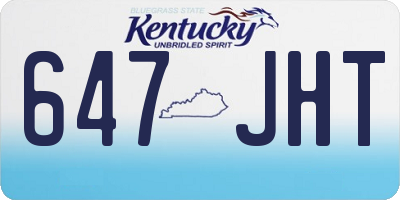 KY license plate 647JHT