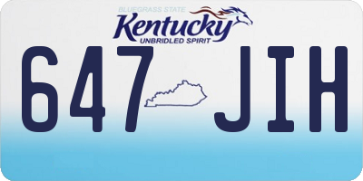 KY license plate 647JIH