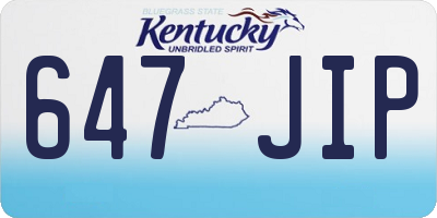 KY license plate 647JIP