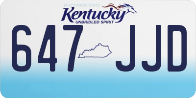 KY license plate 647JJD