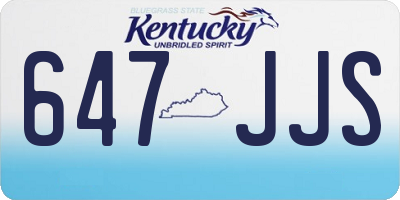 KY license plate 647JJS