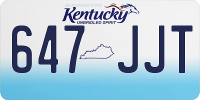 KY license plate 647JJT