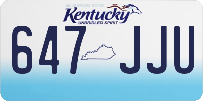 KY license plate 647JJU