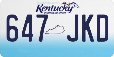 KY license plate 647JKD