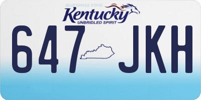 KY license plate 647JKH