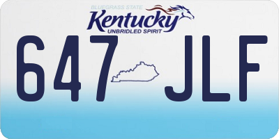 KY license plate 647JLF