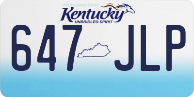 KY license plate 647JLP