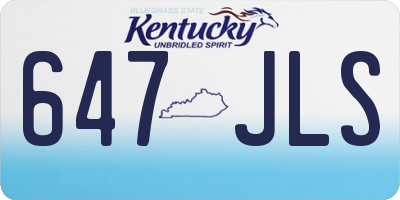KY license plate 647JLS
