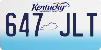 KY license plate 647JLT