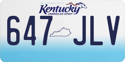 KY license plate 647JLV