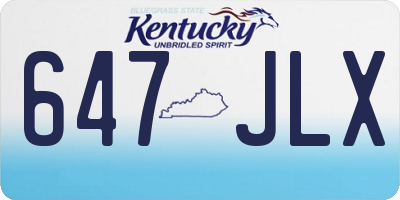 KY license plate 647JLX