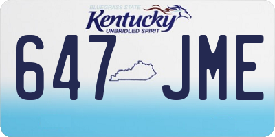 KY license plate 647JME