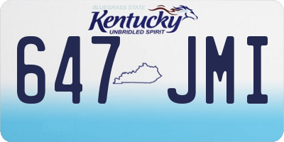 KY license plate 647JMI