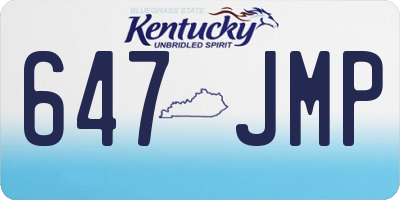 KY license plate 647JMP