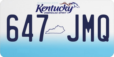 KY license plate 647JMQ