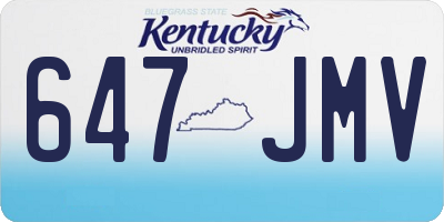KY license plate 647JMV