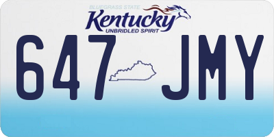 KY license plate 647JMY