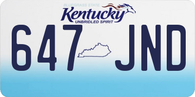 KY license plate 647JND