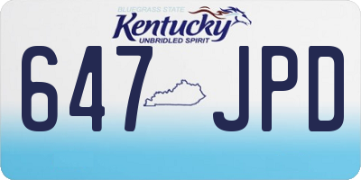 KY license plate 647JPD