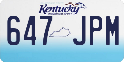 KY license plate 647JPM