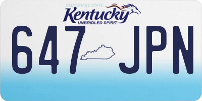 KY license plate 647JPN