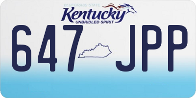 KY license plate 647JPP