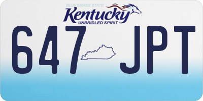 KY license plate 647JPT
