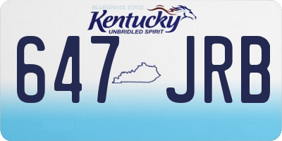 KY license plate 647JRB