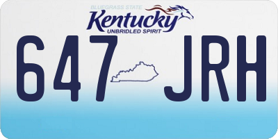 KY license plate 647JRH