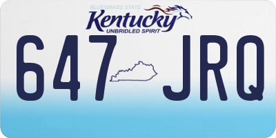 KY license plate 647JRQ