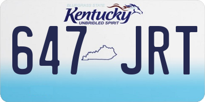KY license plate 647JRT