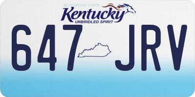 KY license plate 647JRV