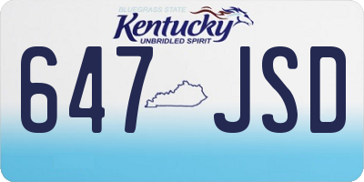 KY license plate 647JSD