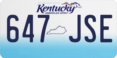 KY license plate 647JSE