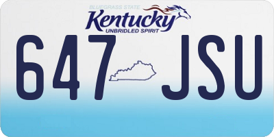 KY license plate 647JSU