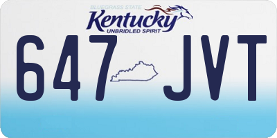 KY license plate 647JVT