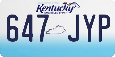 KY license plate 647JYP