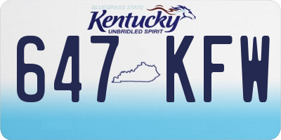 KY license plate 647KFW