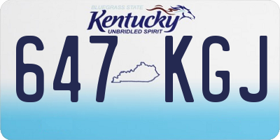 KY license plate 647KGJ