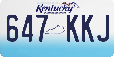 KY license plate 647KKJ