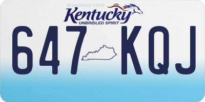 KY license plate 647KQJ