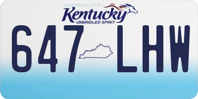 KY license plate 647LHW