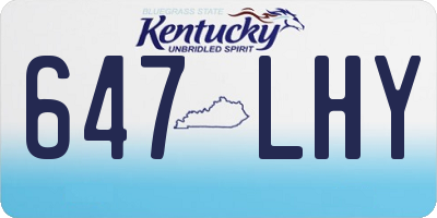 KY license plate 647LHY