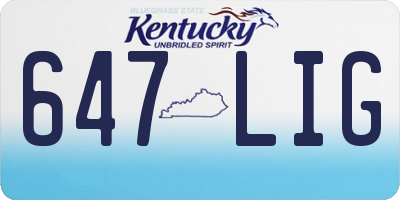 KY license plate 647LIG